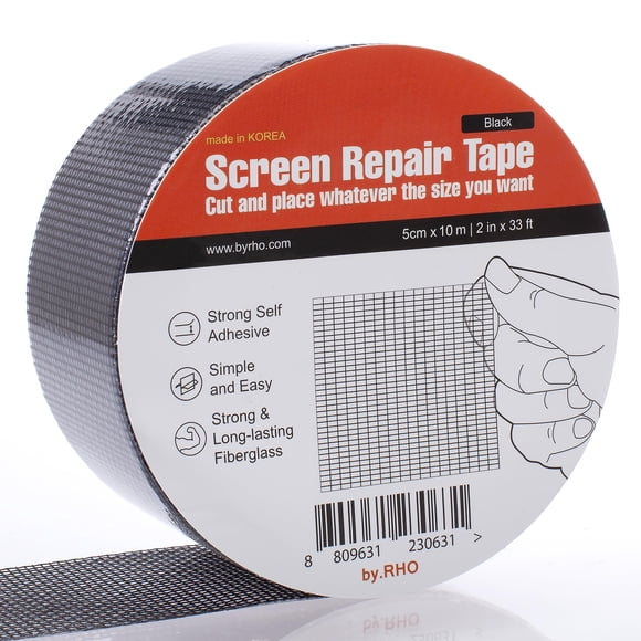 Cinta para reparar mosquiteros by.RHO de fibra de vidrio 2x33 pies, para todo clima