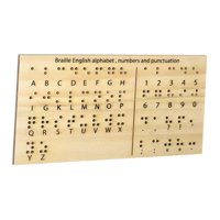 Magideal - Tablero De Alfabeto Y Números En Braille Libros En Braille Suministros Para Personas Ciegas Dispositivo De Asistencia Didáctica Para Personas Con Disc