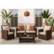 thumbnail image 1 of Juegos De Muebles Para Terraza Living Para 4 Personas Estructura Marrón, 1 of 3