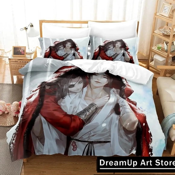 Heaven Official's Blessing Tian Guan Ci Fu Bedding Set Boys Girls Duvet Cover Pillowcase Bed Adult Bedroom