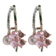thumbnail image 1 of Pendientes elegantes de moda con hebilla de oreja de perla de flor de cuatro hojas morada, pendientes ligeros de lujo, 1 of 5