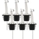thumbnail image 1 of 2/6/12 unidades de vertedores de botellas de acero inoxidable con tapa abatible y tapón de corcho, dispensadores de aceite de oliva, licores, botellas de licor, vertedores rápidos, herramientas de bar, 1 of 7
