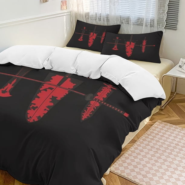 Black Clover Anime Home Bed 3-piece Set Classic Japanese Anime Polyester Wash Student Dormitory Set