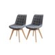 thumbnail image 1 of Pack 2 Sillas de Madera Acolchada Toscana - Gris, 1 of 3