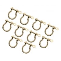Magideal - 10 Uds Hebillas De Abrazadera De Carga En Forma De Arco, Grillete De Arco De Metal Resistente Diy, Grillete De Cadena Para Bolsos, Mochilas, Oro
