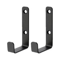 Magideal - 2 Piezas De Gancho De Pared Para Colgar Abrigos, Gancho De Almacenamiento, Construcción De Hierro, Bordes Lisos, Fácil Instalación, Adecuado Para Dos Agujeros