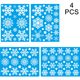 thumbnail image 1 of Adornos de copos de nieve blancos, campanas, adornos para ventanas, calcomanías, adornos navideños de Acción de Gracias, suministros para fiestas - 4 hojas, 100 unidades, 1 of 8