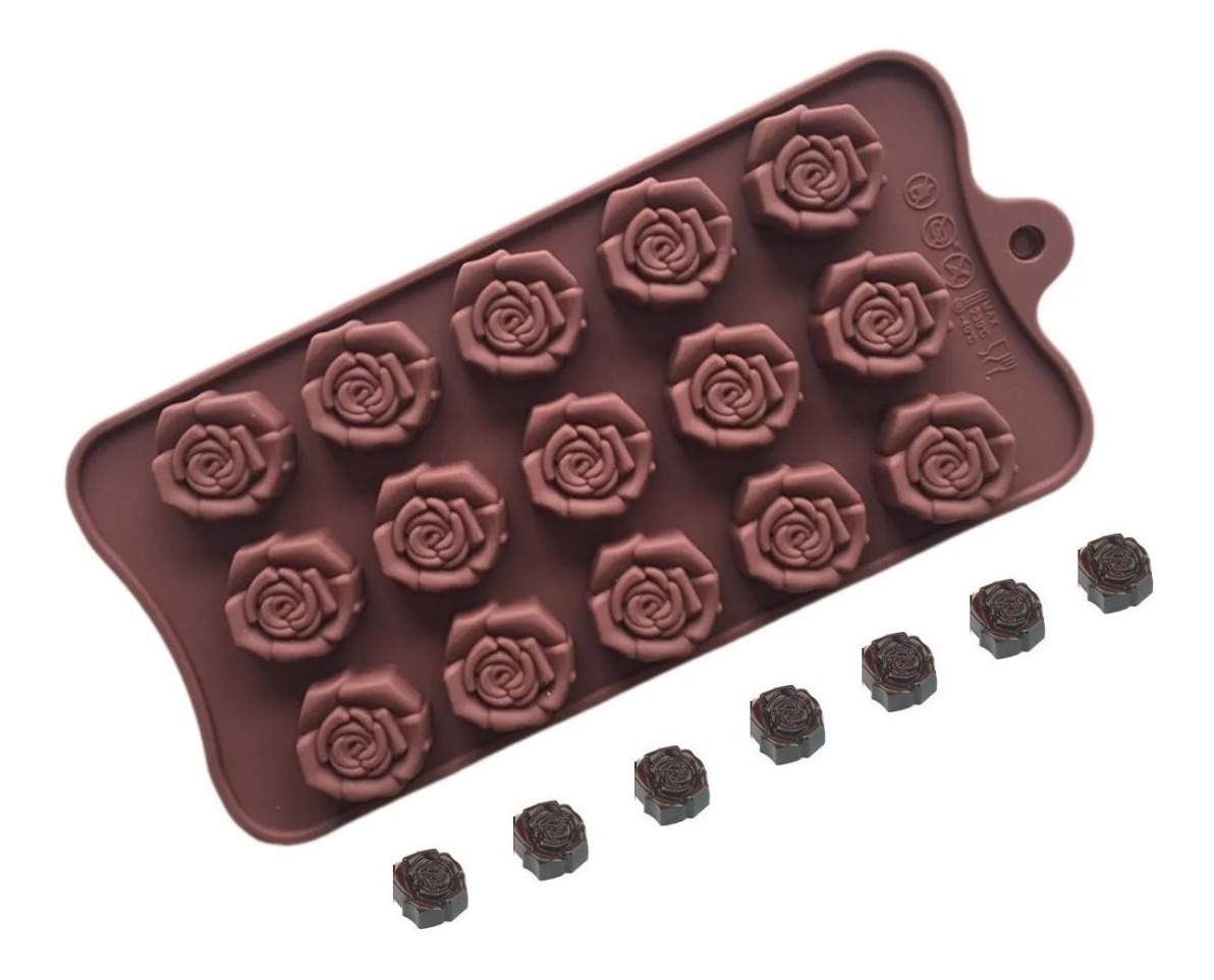 Genérico - Moldes Para Chocolates Moldes Chocolates Molde De Rosas