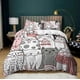 thumbnail image 1 of Cat Kitten Cute Quilt Duvet Cover Set Kids Doona Cover Pillowcase Super 3-Piece Bedding Set, 1 of 5