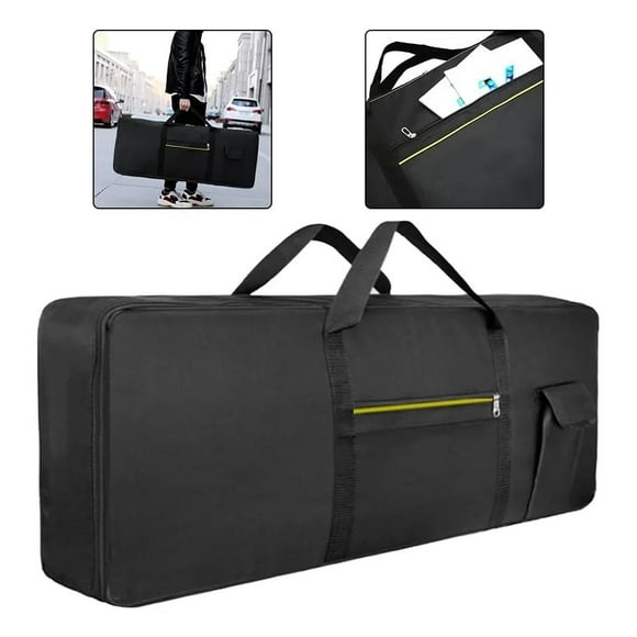 Funda Music Bags Acolchada Para Teclado 61 Teclas, Material de tela Oxford impermeable