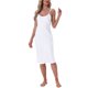 thumbnail image 1 of INSPIRE CHIC Camisón de Satén para Mujer Midi con Tirantes Ajustables de Espagueti Sedoso Sexy Camisón Camisola Vestido de Pijama 2XL Blanco, 1 of 6