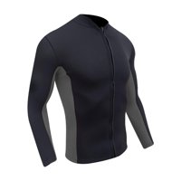 Magideal - Chaqueta De Neopreno Para Hombre/Mujer, Tops De Neopreno De 2Mm, De Buceo Para Adultos Y Niñas, De Neopreno , Chaqueta De Manga , Gris Negro M