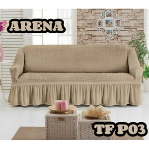 Angeles Del Hogar - Funda Cubre Sofa Sillon Cuadrille Turco 3 Cuerpos
