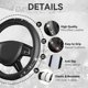 thumbnail image 5 of Funda de volante CAR PASS Bling Diamond Leather Silver, 5 of 9