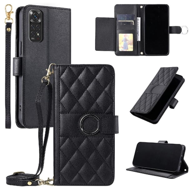 Funda tipo billetera FOXDOCK para Xiaomi Redmi Note 11 4G – Tapa abatible con correa para mujer