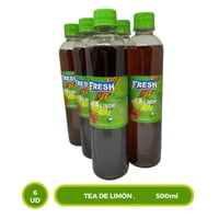 Freshtea - Té Helado Negro Sabor Limón Sixpack 500Ml