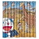 thumbnail image 1 of Cortina de ducha Doraemon, juego de cortina de baño con ganchos, tamaño 66 x 72 pulgadas, 1 of 3