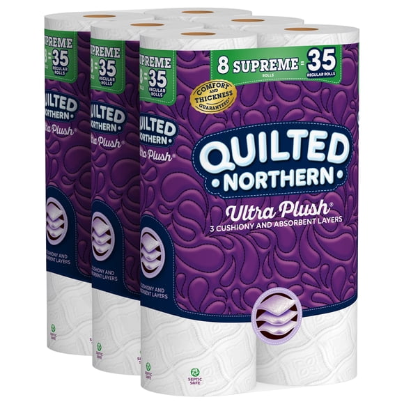 Papel Higiénico Quilted Northern 24 Rollos Supreme de 3 capas