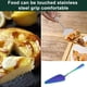 thumbnail image 4 of 2 servidores para tartas de acero inoxidable, diseño triangular, con borde dentado., 4 of 5