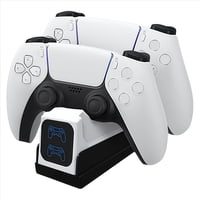 Base De Carga Rápida Dual Aaronmei Ps5 Led Negro Blanco