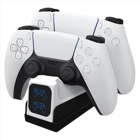 Base De Carga Rápida Dual Aaronmei Ps5 Led Negro Blanco