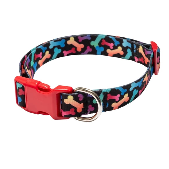 Collar Para Perro Mediano Multicolor Huesos