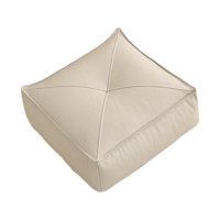 Magideal - Cojín Para Asiento En El Suelo, Cojín Cuadrado De Piel Sintética Para Meditación, Cojín Para Patio Al Aire Libre, Para Lectura En El Hogar, Interior Y Gris Claro