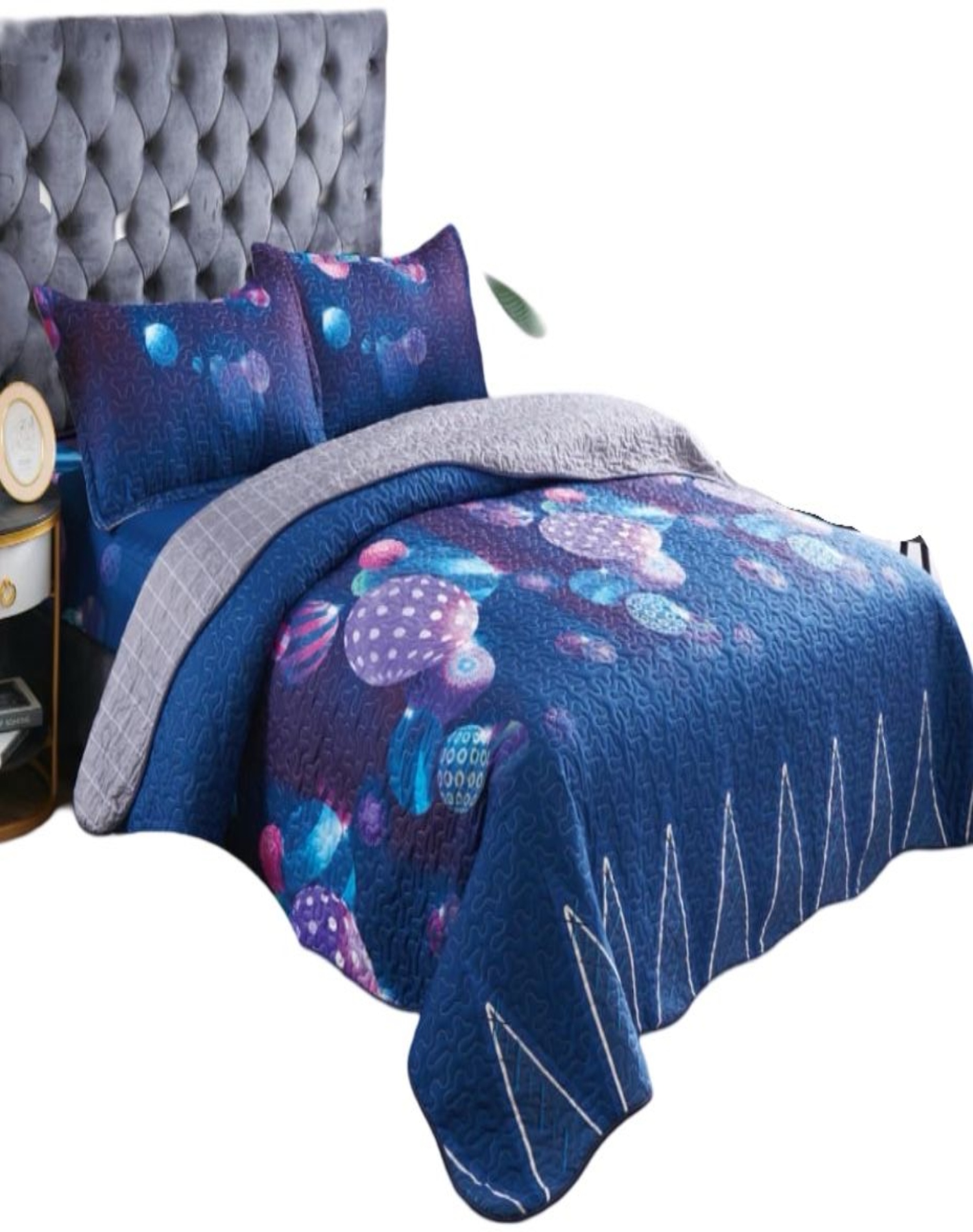 Genérico - Cubrecama Quilt 5 Piezas Con Sábana Incluida C4