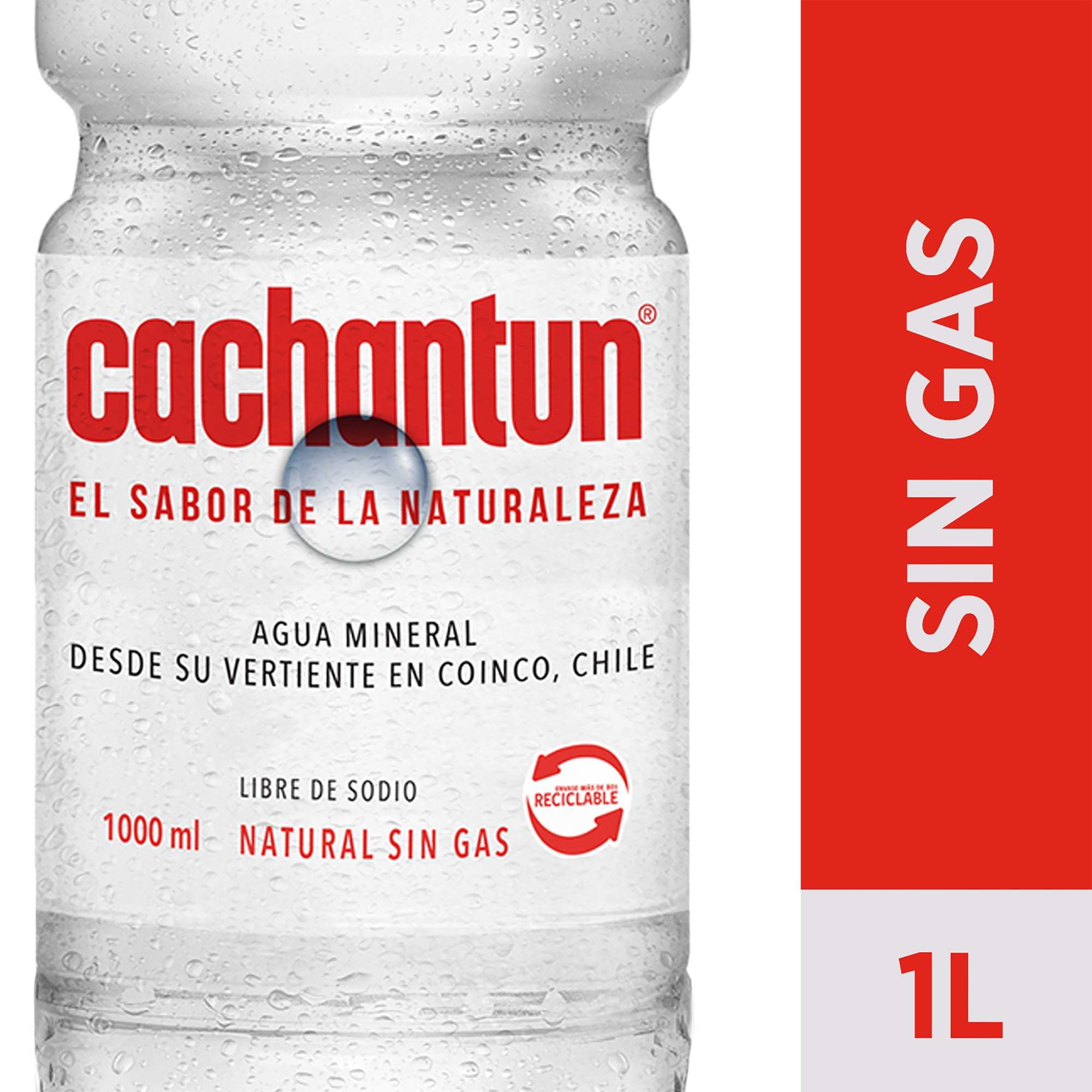 Agua Mineral Sin Gas Botella 1 L Cachantun