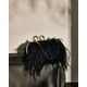 thumbnail image 3 of Bolso de mano Tessco para mujer, con plumas de avestruz, esponjoso, negro, 3 of 3