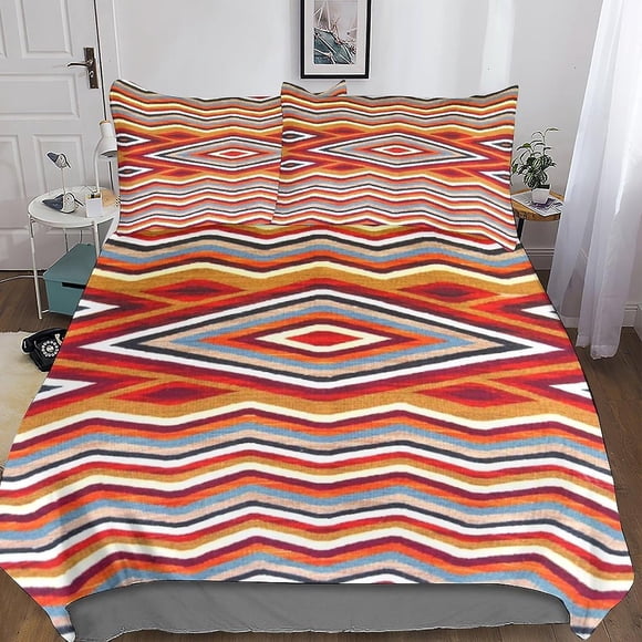 English Geometric Patterns 3 Piece 3d Printed Bedding Pillowcase Hidden Zip Abstract Art Funda Nrdica En Microfibra Para Adultos Y Niños