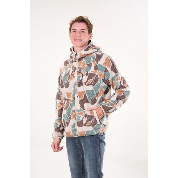 Poleron Polar Sherpa Full Cierre Y Gorro Crudo Wi8312 Junior