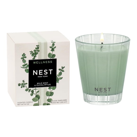 Candle NEST New York, menta silvestre y eucalipto, 240 ml, con 60 horas de combustión