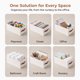 thumbnail image 3 of REGALWOVEN Cubo de Almacenamiento, Cestas de Almacenamiento de Tela Plegables con Asas, 1 Paquete de Cesta de Almacenamiento para Organizar Ropa Blanca 14*7*7in, 3 of 7