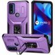 thumbnail image 1 of Funda Armada para Motorola Moto G Play 2023 con Tapa Deslizante y Soporte Magnético Giratorio Morado, 1 of 5
