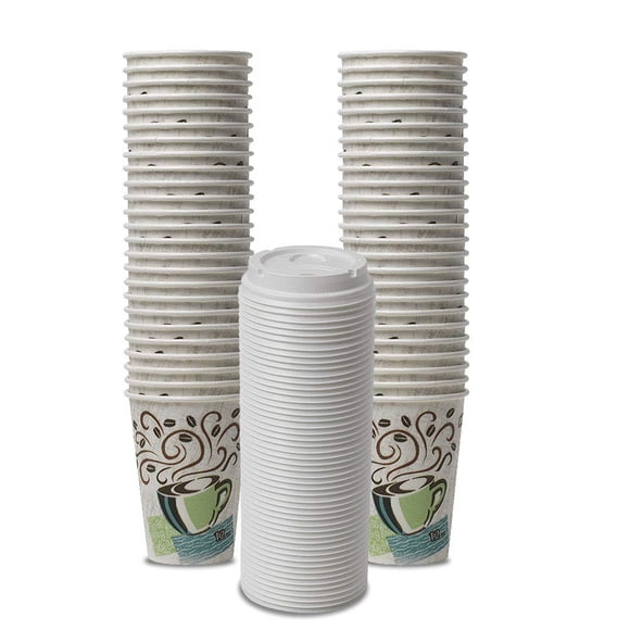 Vaso de papel aislante Dixie PerfecTouch WiseSize 350 ml, 50 unidades