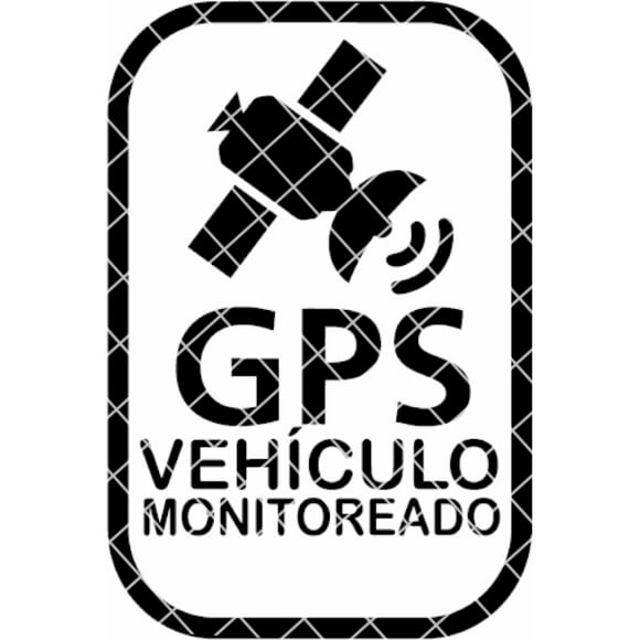 Sticker Gps Vehículo Monitoreado Rastreo Satelital (Par)