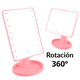 thumbnail image 3 of Espejo Rosa Luz Led Para Escritorio Vanity Maquillaje Ajustable, 3 of 6