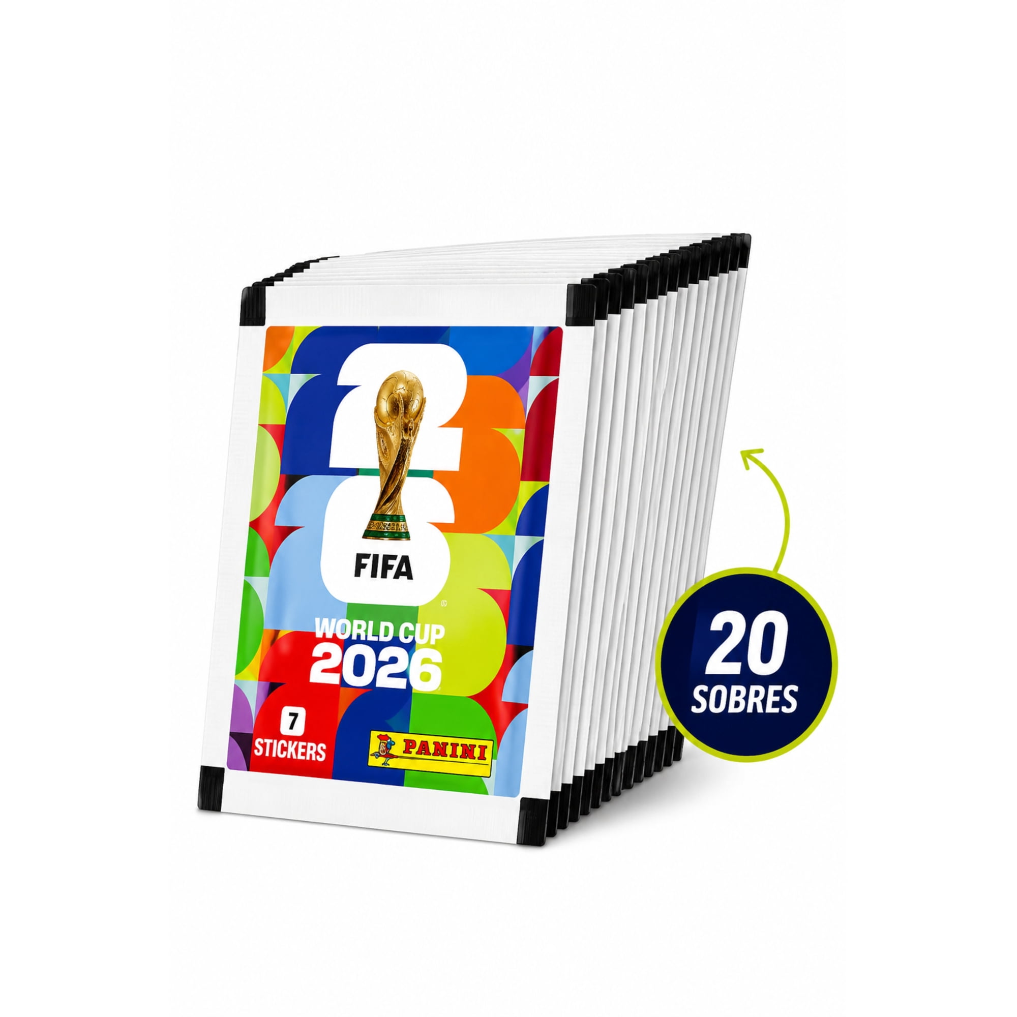 Pack 20 Sobres Panini Mundial Fifa 2026 140 Láminas Oficial