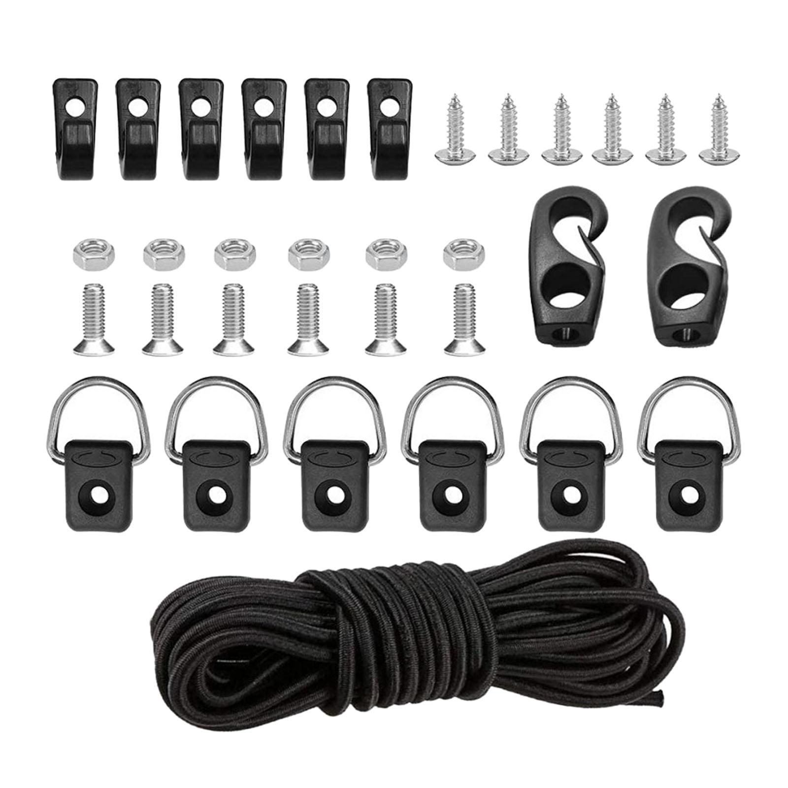 Magideal - Kit De Aparejo De Cubierta De Kayak Cuerda Elástica De 8.2 Pies Con Extremos Tornillos De Material Acero Inoxidable 304 Con Tuercas Para Kayak De Camping