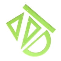 Ioensy - Juego De 4 Reglas De Braille Para Escuela, Herramienta De Geometría Matemática, Regla Para Oficina Y Hogar.