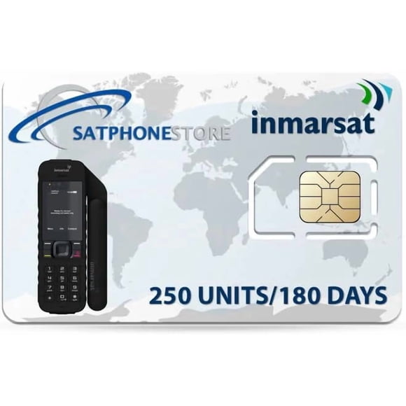Tarjeta SIM Prepago SatPhoneStore Inmarsat 250 Unidades 6 Meses