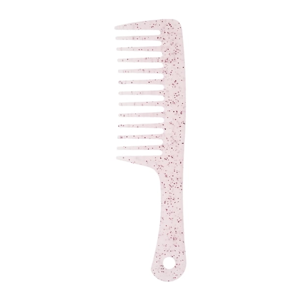 Unique Bargains 1 Pc Peine de Dientes Anchos Anti-Estático para Cabello Rizado Fino Plástico Rojo Rosa
