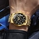 thumbnail image 3 of Reloj OLEVS Cronógrafo 41 mm de acero dorado con esfera negra, 3 of 3