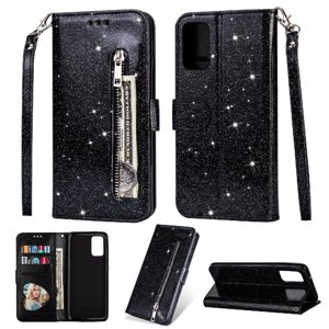 Funda Para Foxdock Elegante Funda Samsung Galaxy A52S 5G Glitter Con Cremallera-Ideal Para El Uso Diario