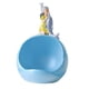 thumbnail image 2 of Girl Dolphin Storage Bowl Estatua Contenedor Para La Decoración De La Sala De Estar Azul, 2 of 5