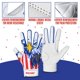 thumbnail image 4 of Guantes de Bateo Hushe' Adulto Talla Pequeña de Cuero de Oveja con Bandera de EE. UU., 4 of 7