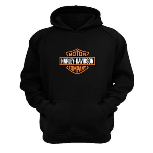 Polerón Canguro Harley Davidson Negro Talla S Unisex