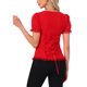 thumbnail image 3 of INSPIRE CHIC Camisa Victoriana para Mujeres Regreso a Clases Cuello de Corazón Manga Abullonada Halloween Blusa Gótica con Cordones S Roja, 3 of 6