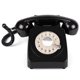thumbnail image 1 of Teléfono de línea fija Home Creative 746 Retro giratorio negro, 1 of 8